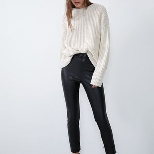 Zara Faux Leather Leggings
